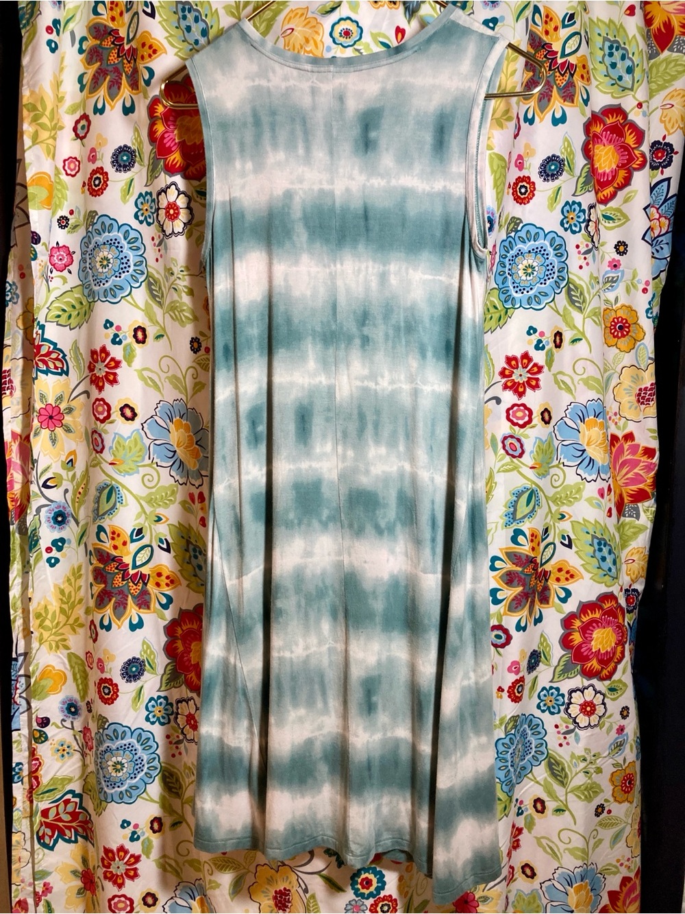 Style & Co. Blue and White Tie-Dye Mini Dress - Picture 7 of 9